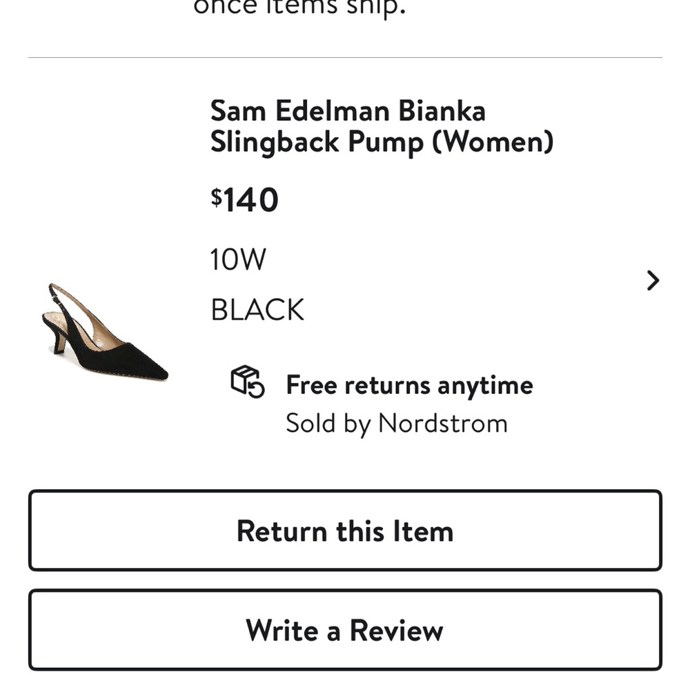 Sam Edelman Black Suede Slingback Heels - Picture 8 of 8